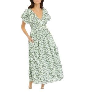 SOCIETY SOCIAL Crown & Ivy CHARLOTTE DRESS Maxi Floral‎ Pockets Size 10 NWT
